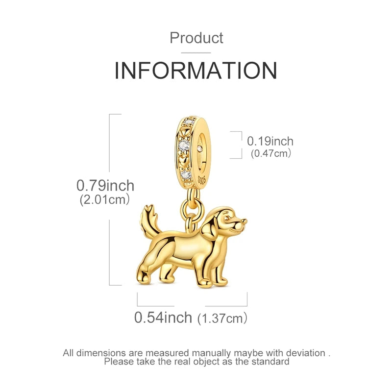 925 Sterling Silver Girl Holding Dog Charms Beads Fit Original 925 Bracelet Making Gift for Woman Jewelry Diy Fashion Pendant