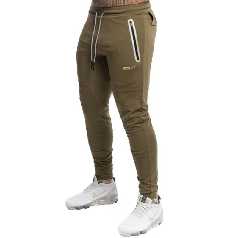 Autumn Winter Pants Men Sweatpant Jogger Casual Sweat Pants Zipper Packets 3XL