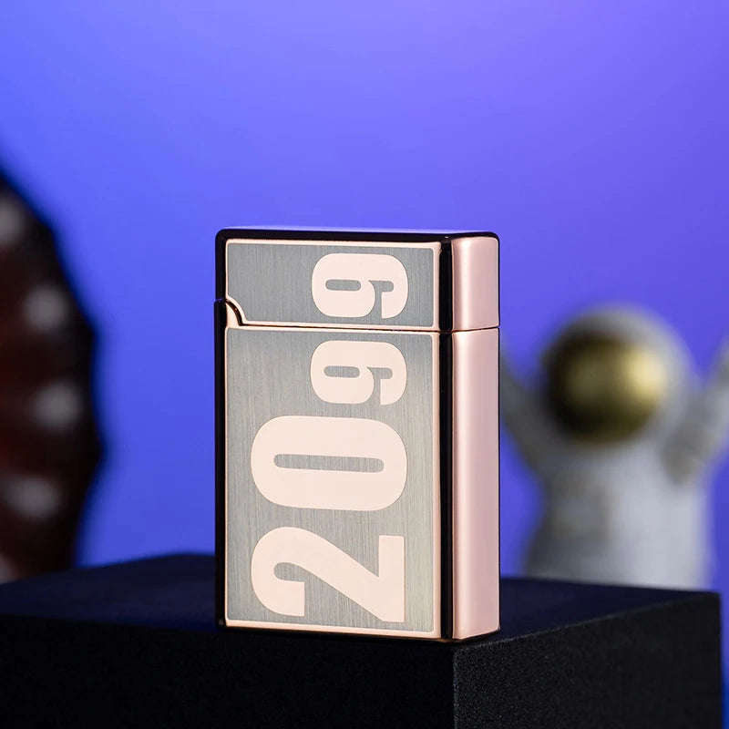 Portable Metal Induction Ignition Cigarette Lighter Men's Boutique Gift Butane Gas Lighter Windproof Lighter Unusual Lighters