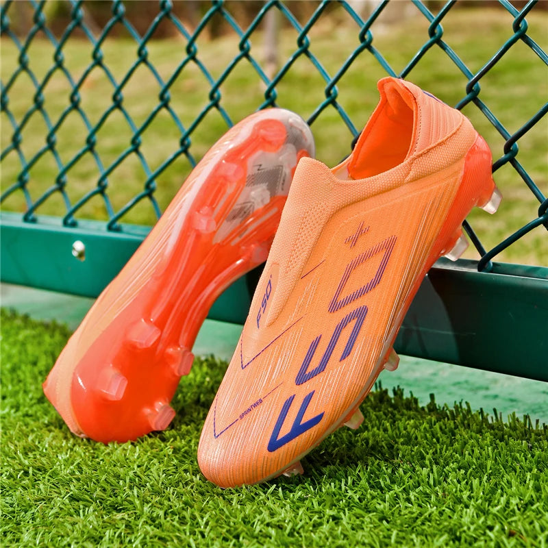 2026 Men's FG Soccer Shoes with Long Anti-Slip Studs, Ultra-Light Football Cleats for Outdoor Matches & Training Sessions