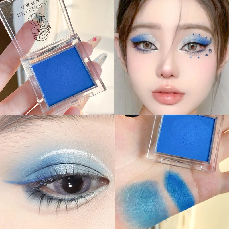 Matte Green Yellow Monochrome Eyeshadow Palette Natural Color Rendering Powder For Delicate Eye Contouring Brightens Makeup