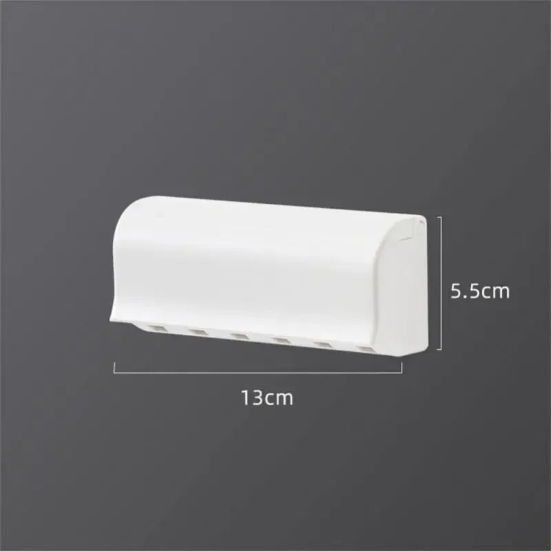 Bathroom Toothbrush Holder Wall Mounted Toothpaste Rack Punch-free Tooth Brush Storage Holder Bathroom Accessories