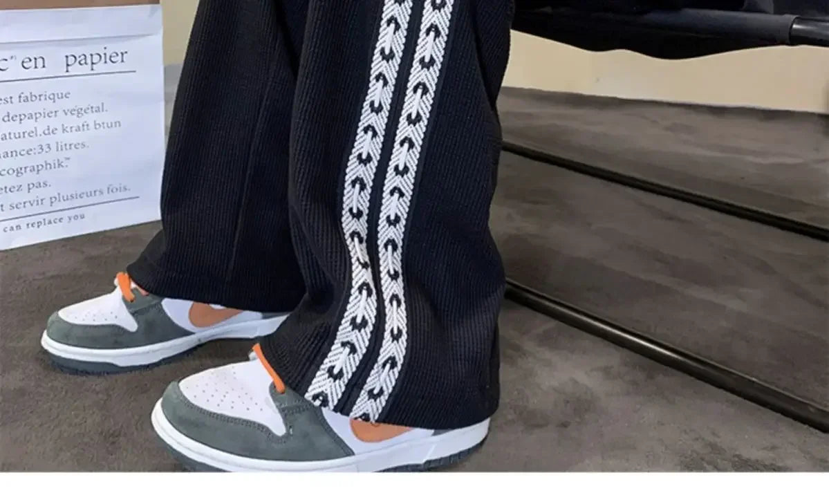 Men's Sweatpants Grey Trousers Wide Leg Man Sweat Pants Straight Baggy Slacks Summer Tracksuit Bottoms Stylish 2025 New In