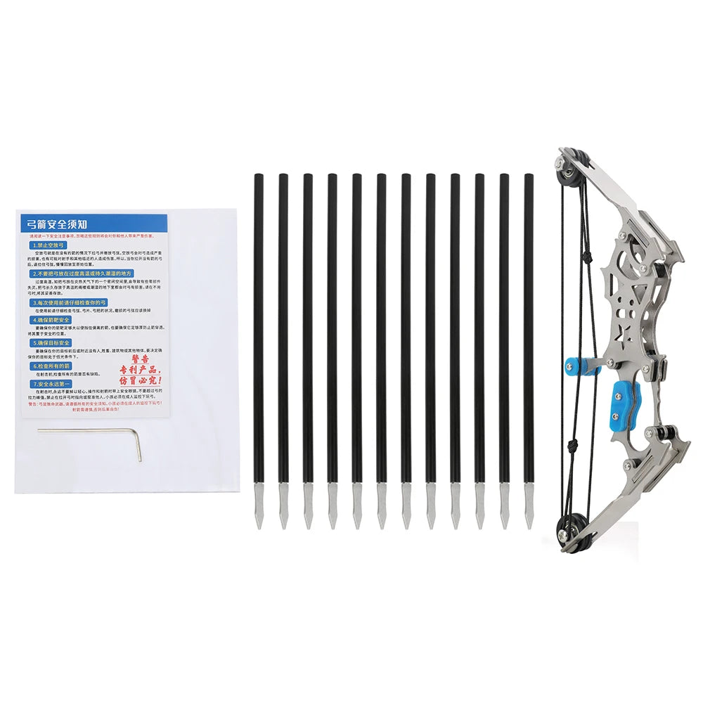 Archery Compound Bow 10lbs/12lbs/16lbs/15-32lbs High-Elastic Steel Limbs Suitable Beginners Target Shooting Outdoor Practice