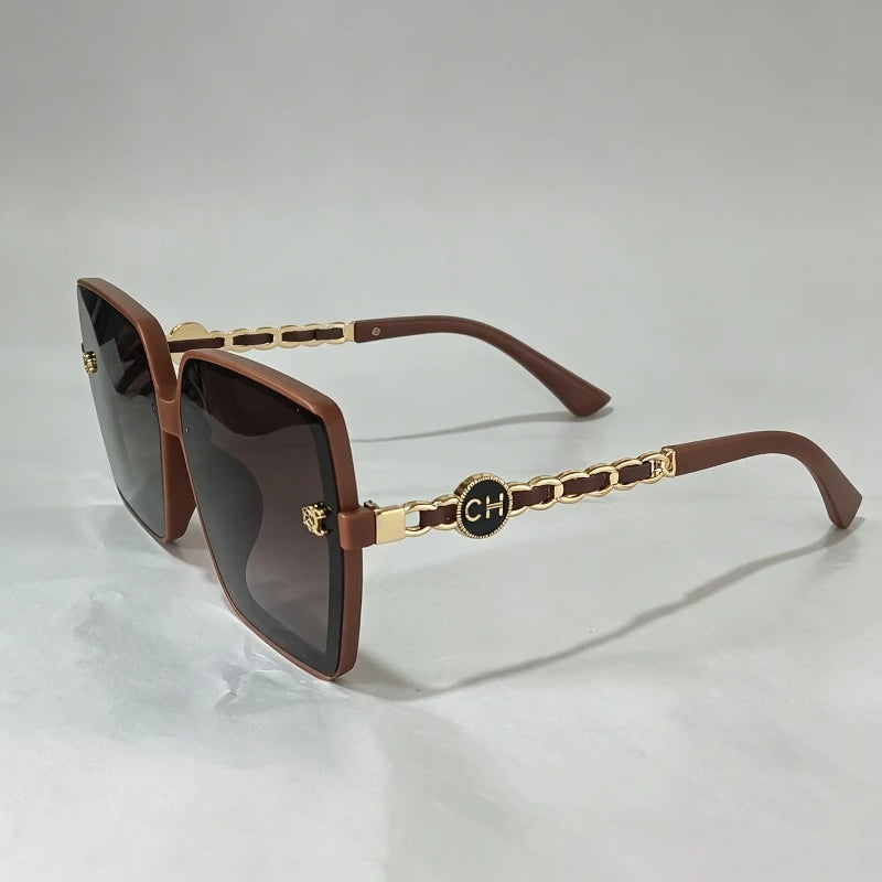 Fashion New Shades Sunglasses for Women Polarized Large Frame Square Retro Sun Glasses Gradient Ladies Sunglass for Men UV400