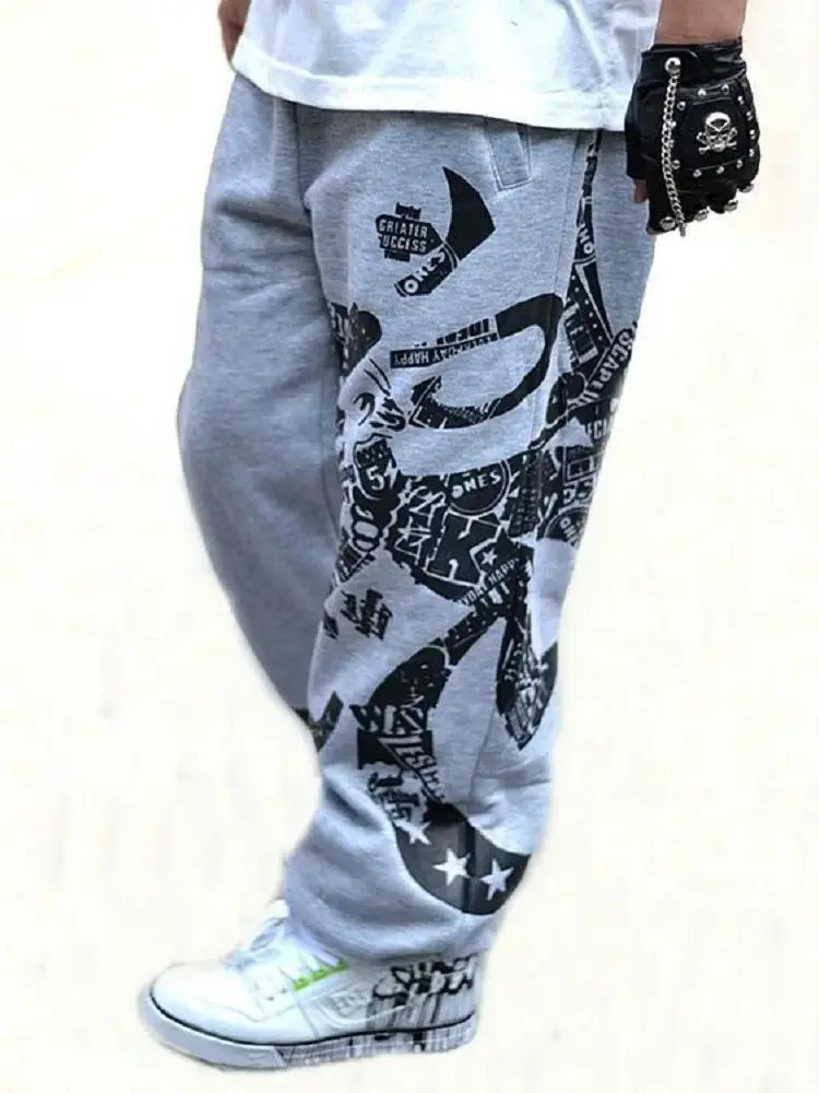 Sweatpant Mens Board Sports Trousers Youth Street Dance Wide Legs Pants Loose Rap Hip Hop Britches Harajuku Baggy TrackBottoms