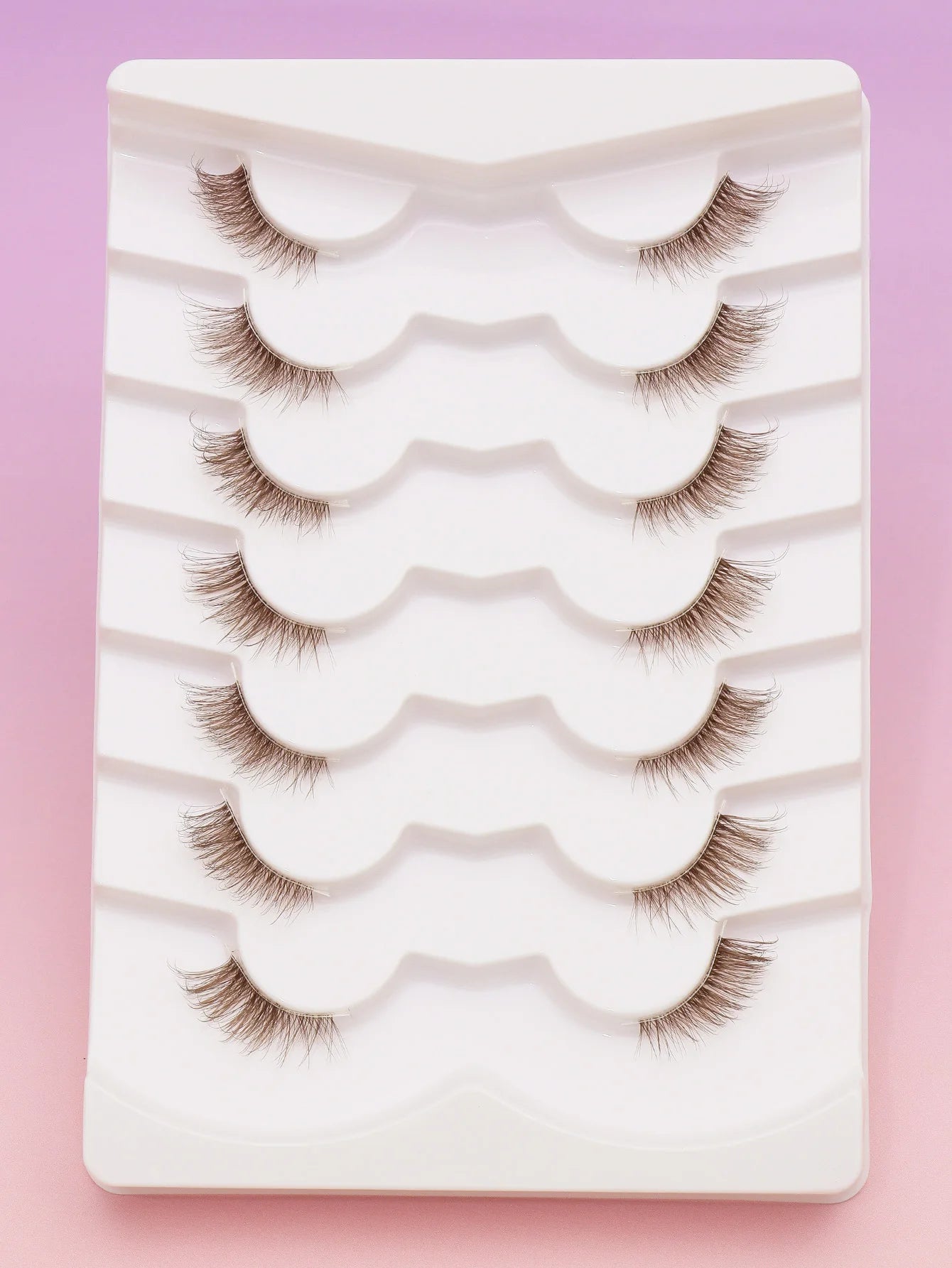 5/7/10 Pairs brown DIY Lashes Natural Clear Eyelash Volume Natural Eyelashes Soft Cross Cat Lashes Extended Outer Corner Eyelash