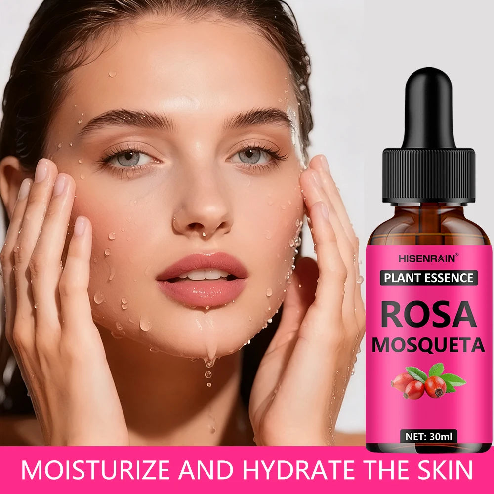 HISENRAIN Rosehip Skincare Set: Hydrating Serum & Moisturizing Cream Combo - Anti-Aging, 24H Moisture, Brightening Kit.