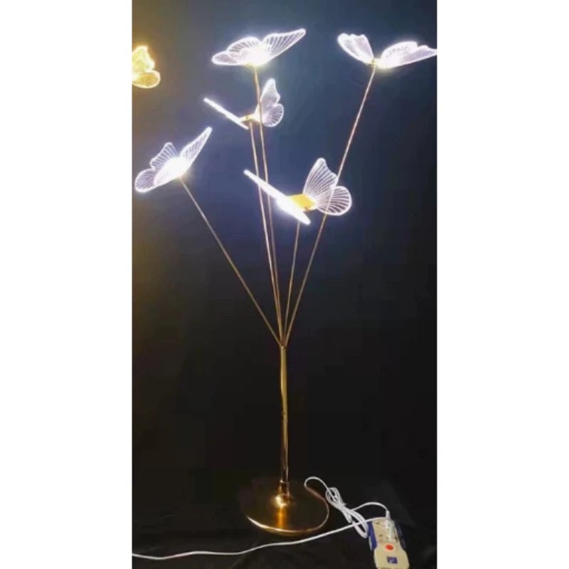 New Wedding Props, Road Lead Wrought Iron Butterflies and Birds, on-site Arrangement, Luminous Floor Lights, Decoration Hotel