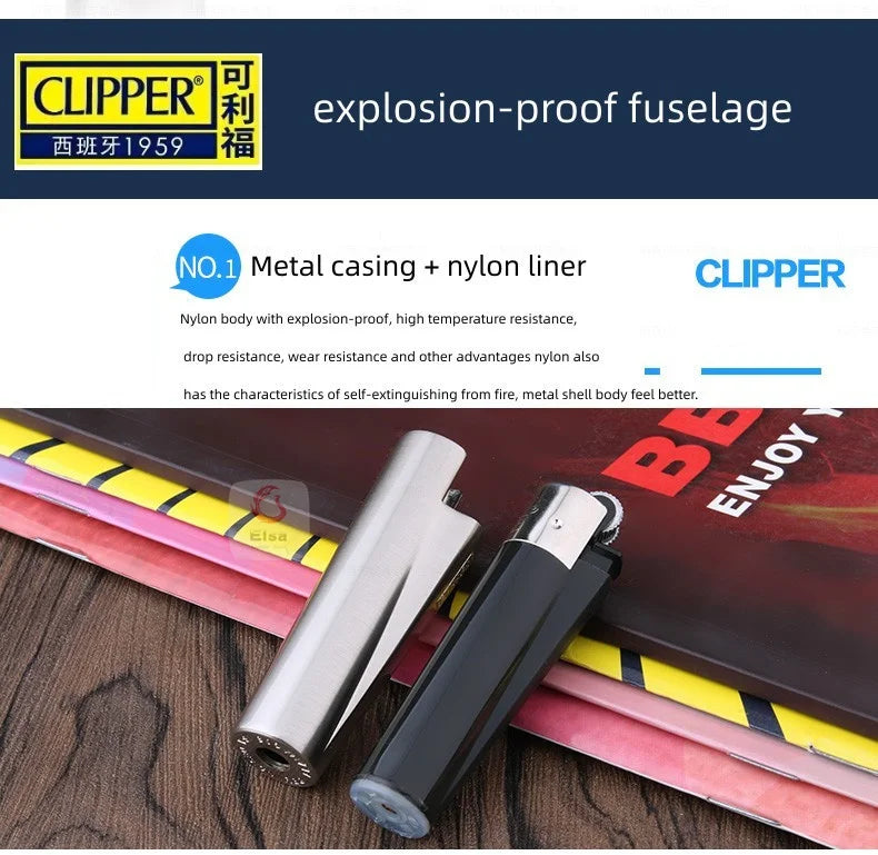 Metal Clipper Lighter Detachable Metal Lighter Environmentally Friendly Inflatable Lighter Grinding Wheel Ignition Tool Men Gift