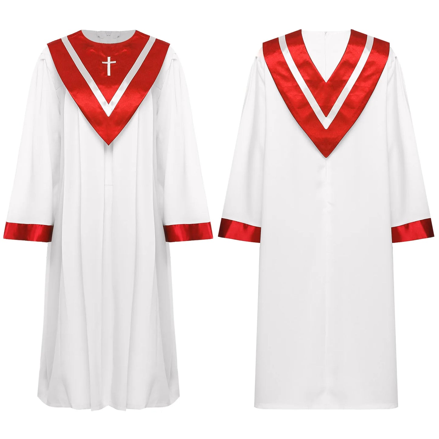 Womens Church Clergy Loose Choir Robe Dress Priest Preacher Dresses Baptism Confirmation Officiant Costume Praise Worship Dress