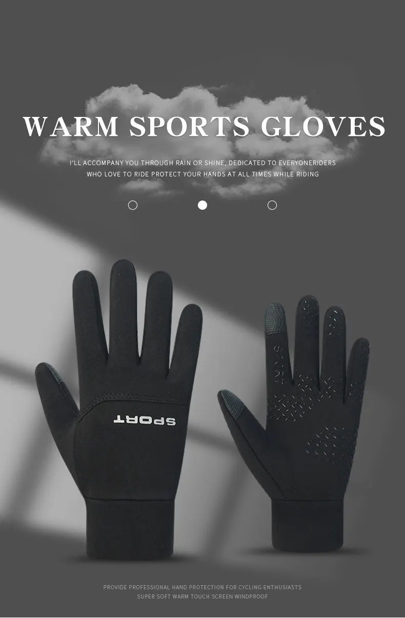 Football Gloves Waterproof Thermal Grip Outfield Cycling Player Bicycle Field Bike Sports Sports Outdoorguantes moto