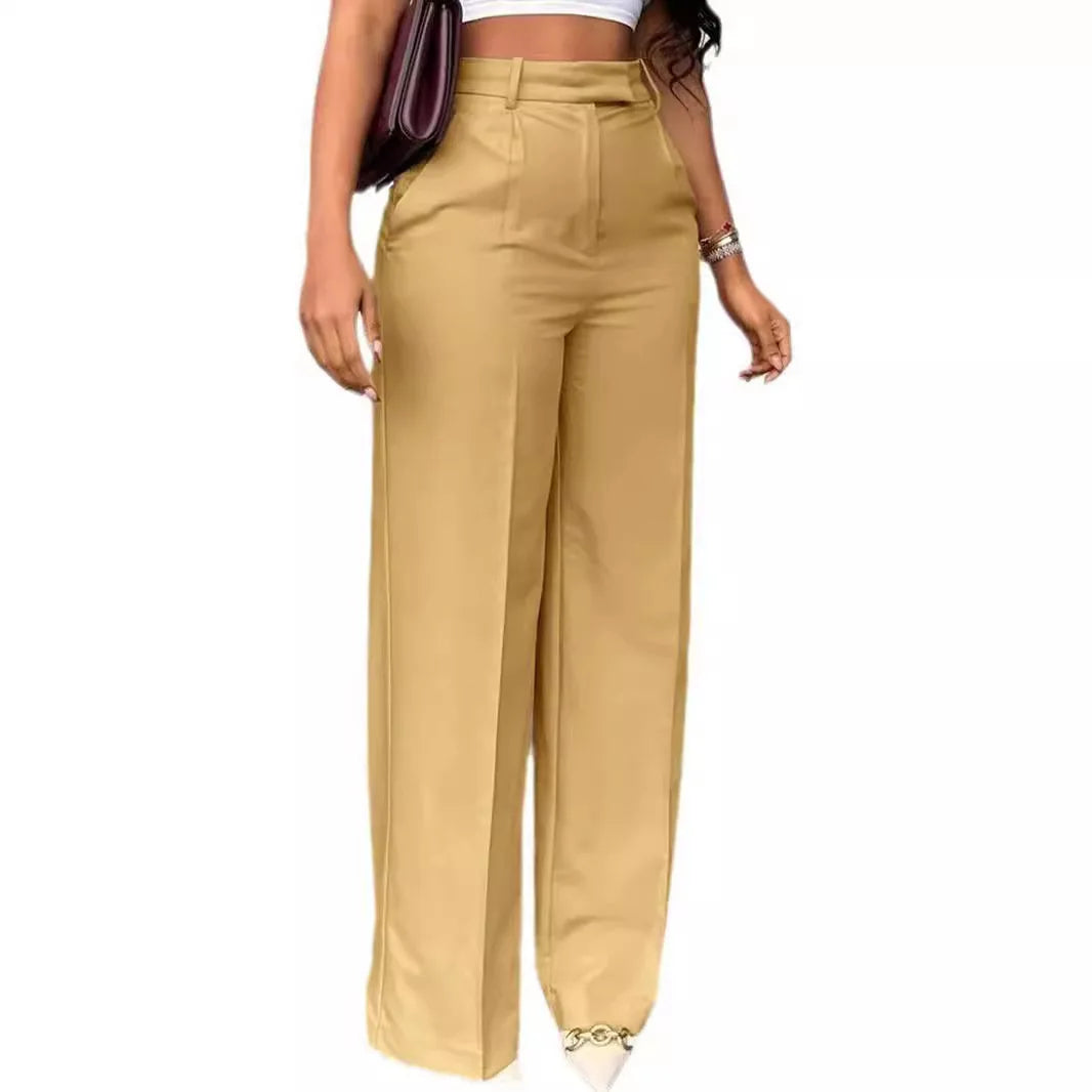 2025 New Pants Commuting High Waist Drape Straight Pants Formal Pants Casual Suit Long Pants Women