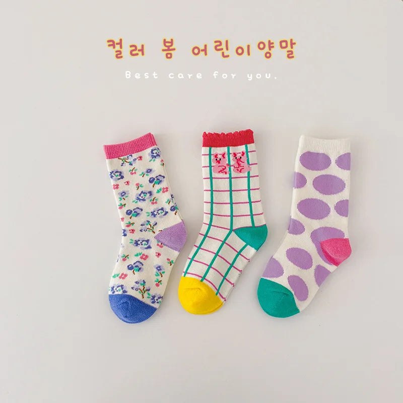 Clearance Sale 3 Pairs/Lot Spring Autumn Baby Children's Socks Multiple styles Girls Socks Boys Sports Socks