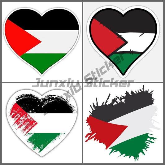 Palestine Flag Car Sticker Vinyl Self-adhesive Waterproof Sticker RV Camper Caravan Car Bicycle Helmet Decoration Accessories