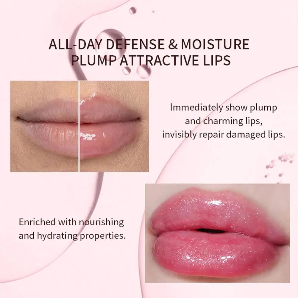 USHAS Mirror Pearl Lip Gloss Waterproof Non Stick Cup Long Lasting Moisturizing Lipstick Shine Glitter Lip Glaze Lip Tint Makeup