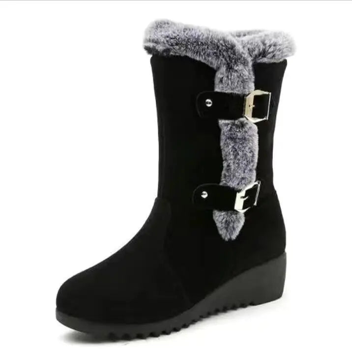 2026 New Women's Shoes  Fashion Knee-High Women's Boots Hot Sale Turned-over Edge Daily Boots Women Winter Plus Size Solid Snow