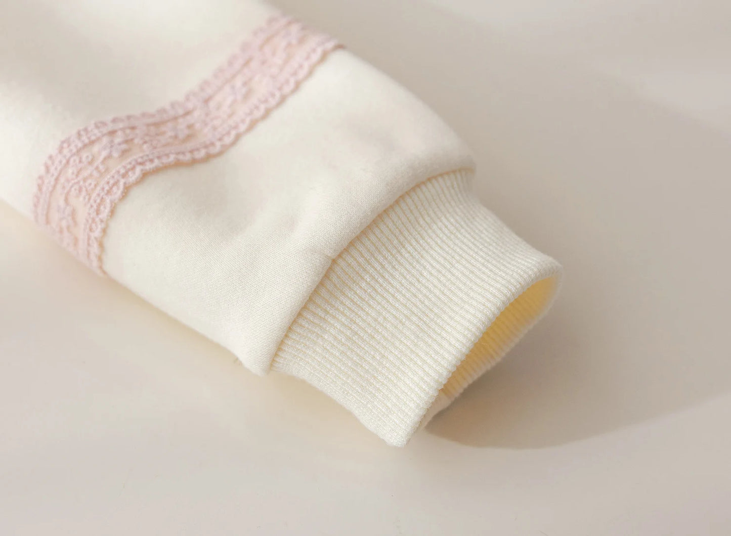 Girls Spring New Style Embroidered Sweatshirt Lace Trim Hoodie Baby Spring Clothes Korean Version Heavy Embroidery Top