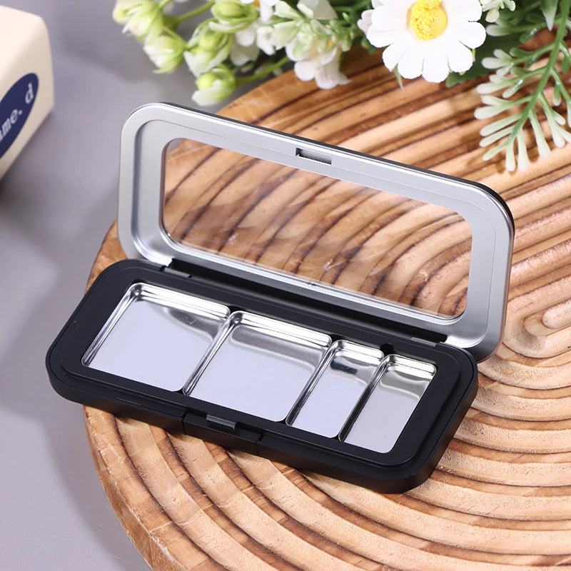 Refillable Magnetic Eyeshadow Palette Empty Black Clear Makeup Storage Case DIY Cosmetic Container for Lipstick Foundation Blush