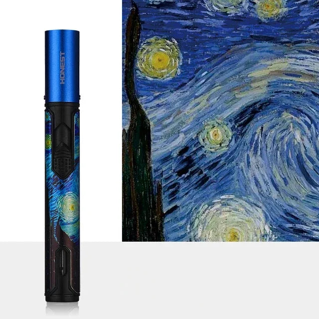 HONEST Metal Torch Windproof Lighter Refillable Pen Lighter Jet Flame Butane Lighter Kitchen BBQ Candle Camping Men's Gadget