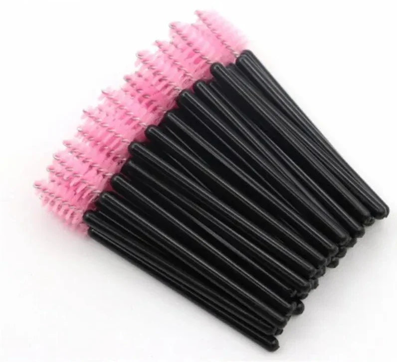 50/100 Disposable Eyelash Micro Brush Eyebrow Comb Mini Mascara Wand Applicator Microbrush Lash Extension Supplies Makeup Tools