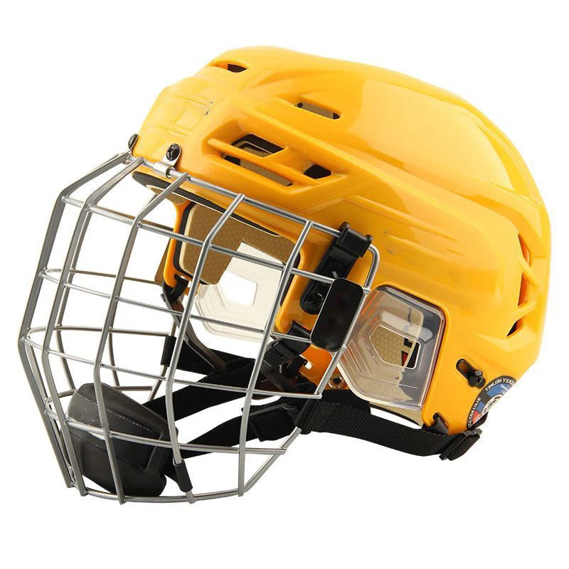 Ice Hockey Helmet Tactical Sports Rugby Adjustable Hockey Helmet Full Face Adult Safety Top Equipment Face Protective Equipment