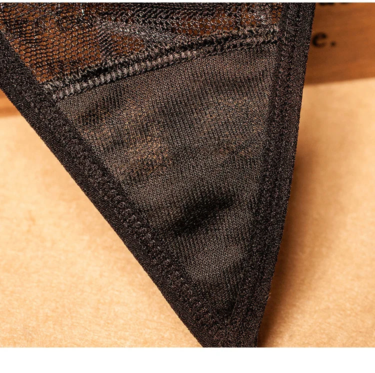 Lingerie Femme Sexy Porno Ultra Thin Lace Fashion Thong Ladies Sexy Transparent T-Line Panties Low Rise Sexy Underwear Women