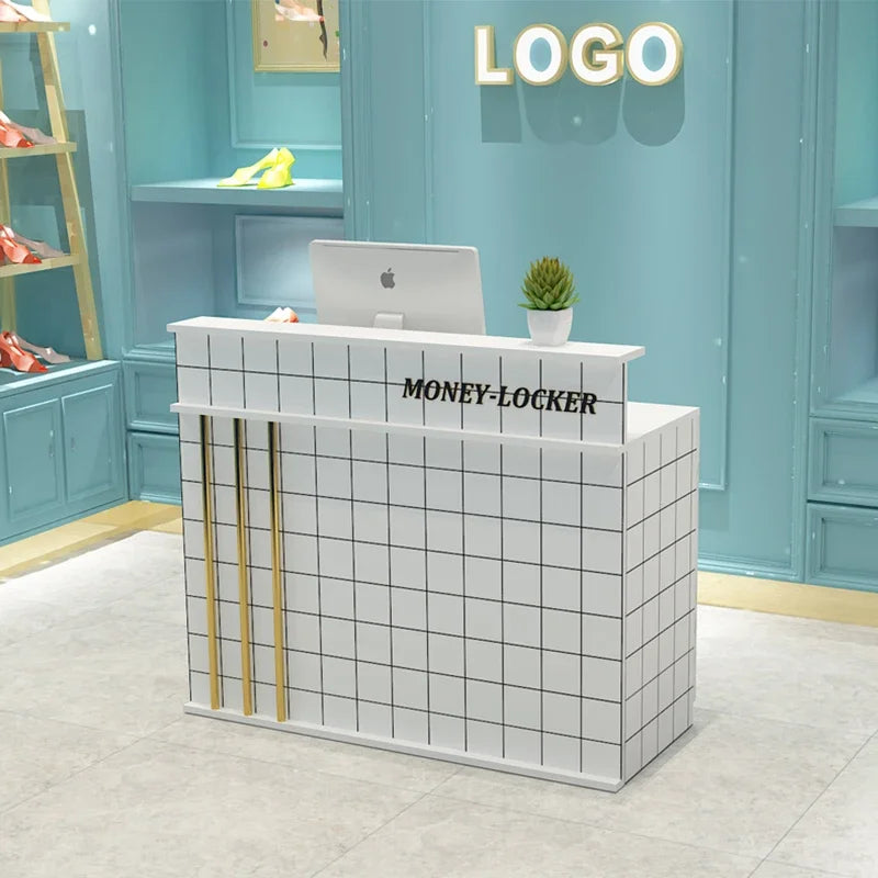 Modern Salon Bar Counter Simple Beauty Small Clinic Hair Salon Reception Desk Escritorio De Recepcion Commercial Furniture