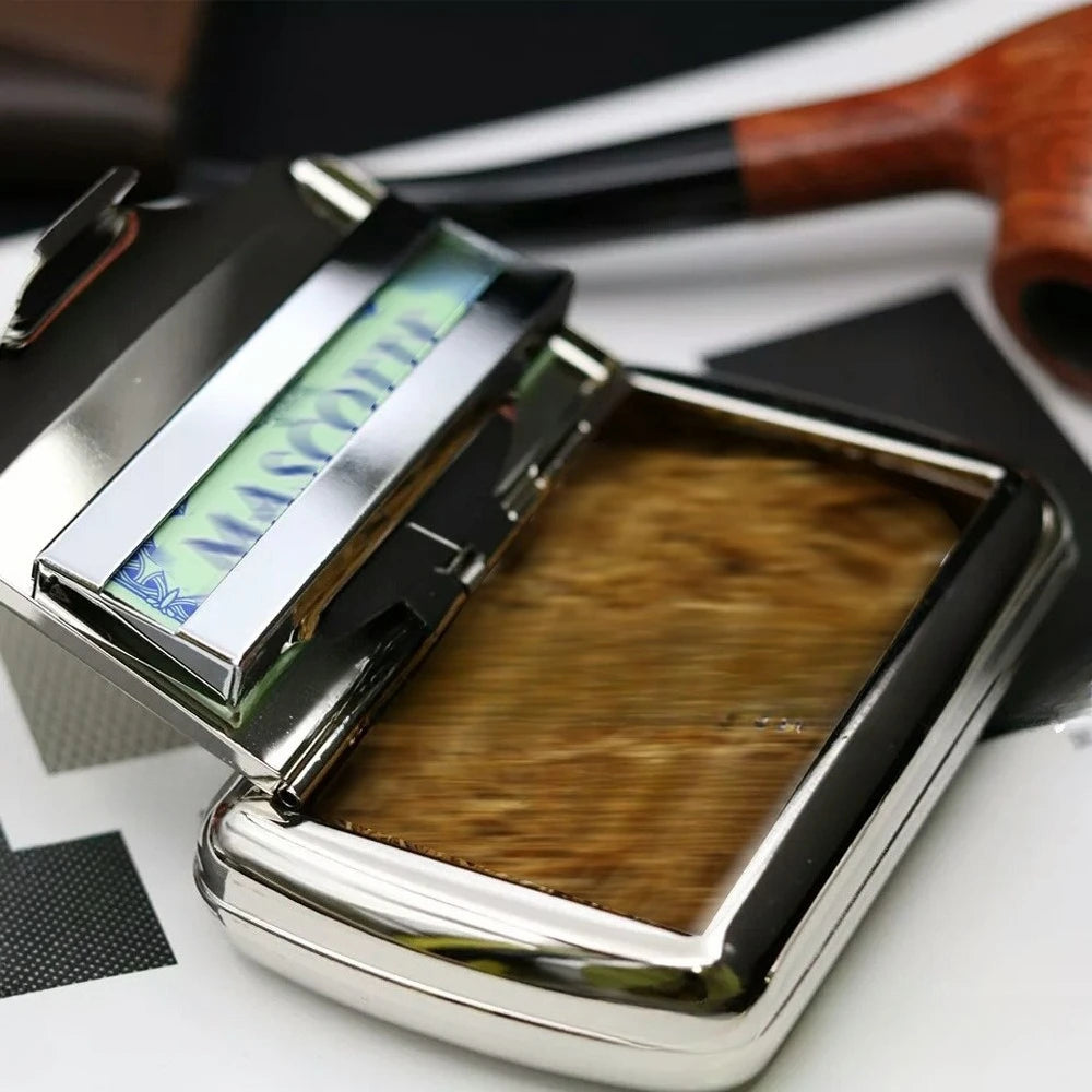 Machine Portable Metal Multifunctional Mini Portable Pipe Holder Box Cigarette Maker Smoking Accessories Gadgets