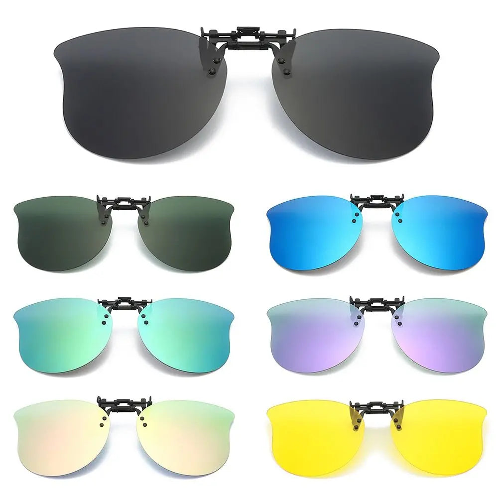 Polarized Clip On Sunglasses Over Prescription Glasses Ultra-Light UV400 Flip Up Sun Glasses Cat Eye Convenient Shades