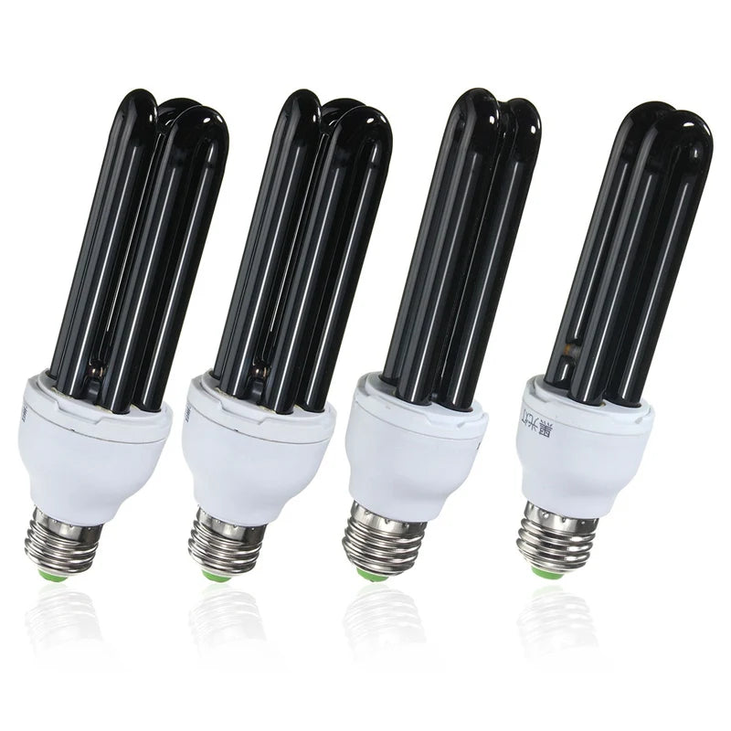 15W 20W 30W 40W E27 UV Light Bulb AC220V  Straight Low Energy Ultraviolet Fluorescent Black Light CFL Violet  Detection Lamp