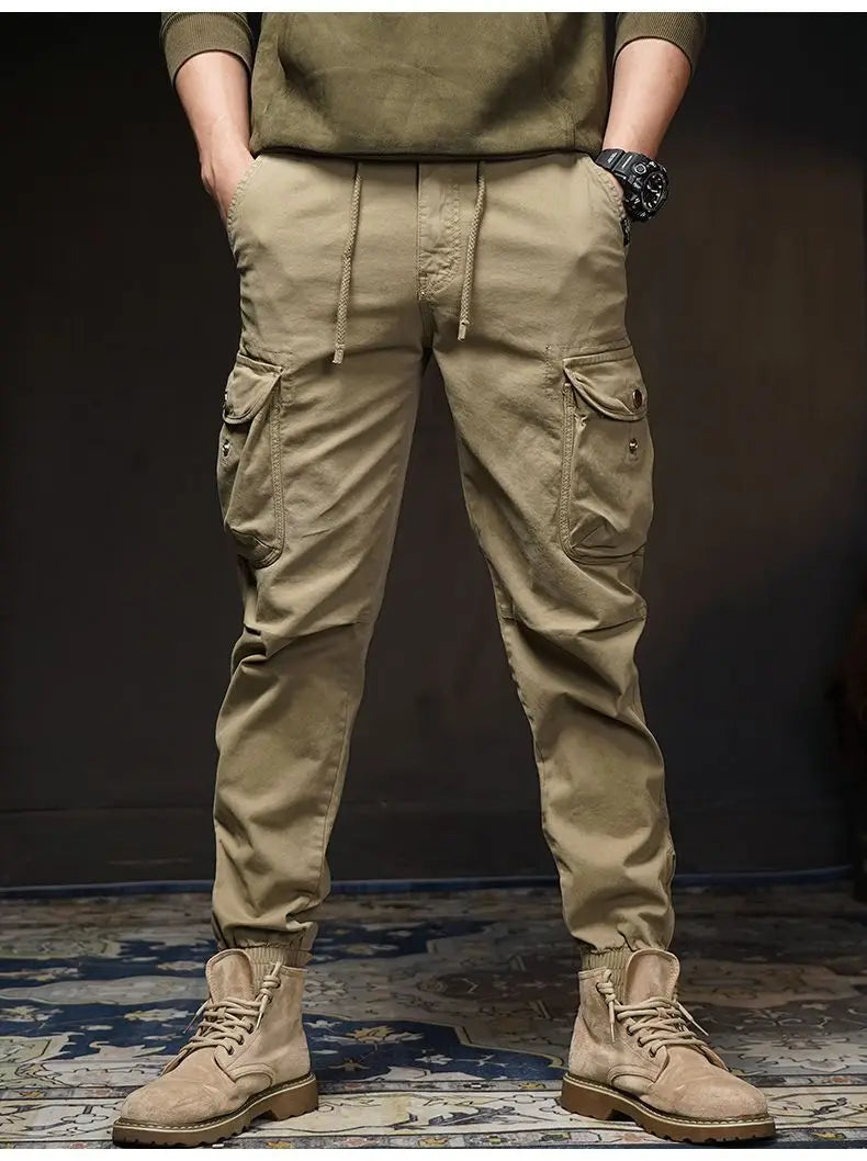 Spring and Autumn Small-footed Work Pants Men's Casual New Outdoor Trendy Brand European American Outdoor Function