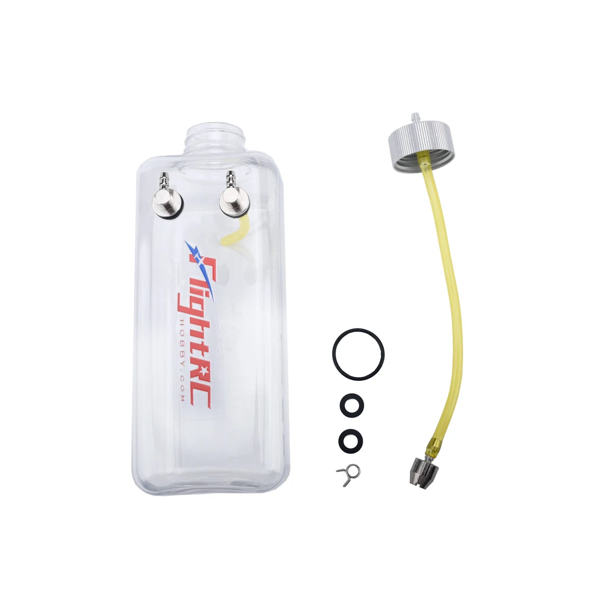 RC Fuel Tank Transparent Plastic Bottle 260/360/500/700/1000/1500 ML/CC CNC Aluminum Alloy for Gas and Nitro Airplane Model