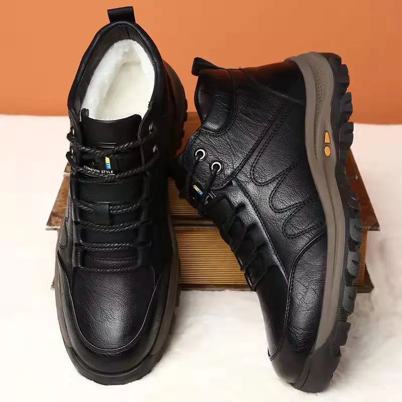 Men's Casual Shoes Luxury Casual Sneakers Slip on Formal Loafers Men Hiking Shoes Male Cotton Shoes Warm Ankle Boots for Men