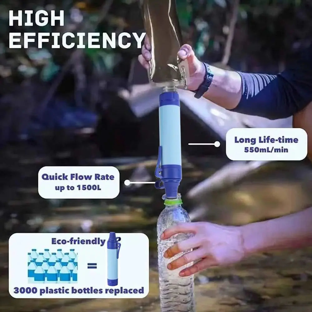 Mini Mini Water Filter Straw Purifier Direct Drinking Purification Water Filter Survival Straw Drinking Water Filtering Straw