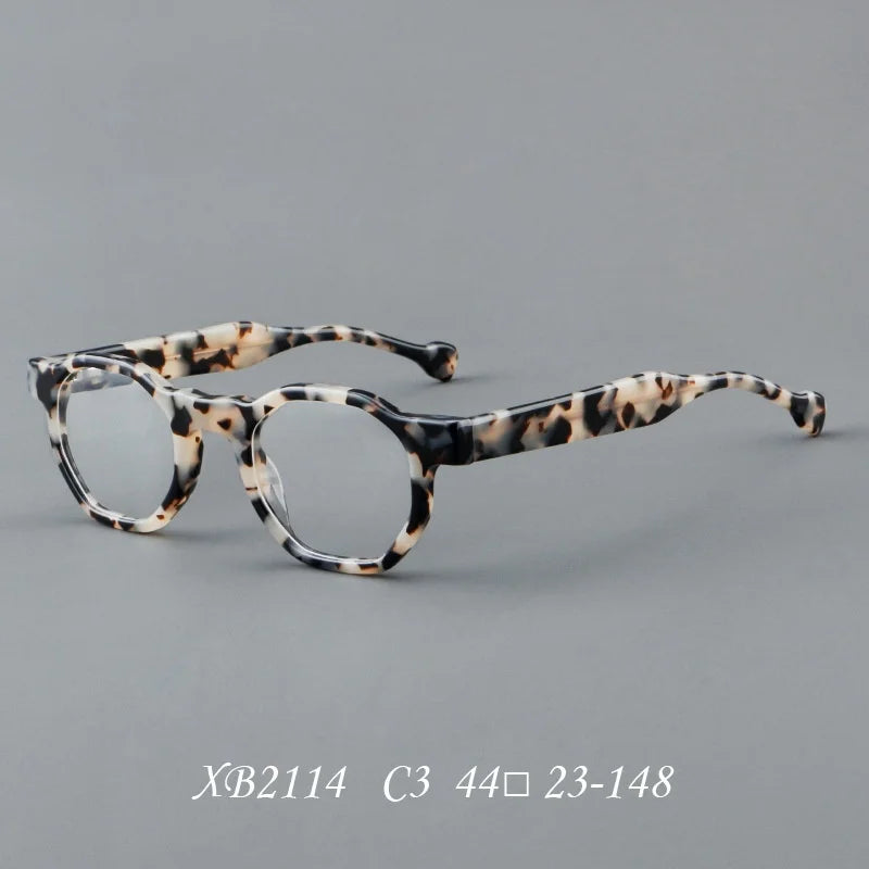2024 New Plate Glasses Frames Retro Polygonal Men And Women Glasses Frames Round Frame Optical Prescription Glasses Frames 2114