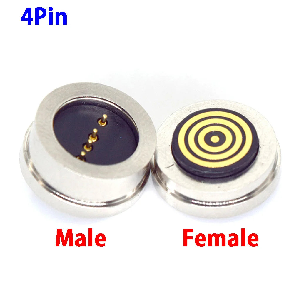 1Pair 2/3/4/5/6Pin waterproof high current magnet suction spring pogo pin male female probe DC power charging magnetic connector