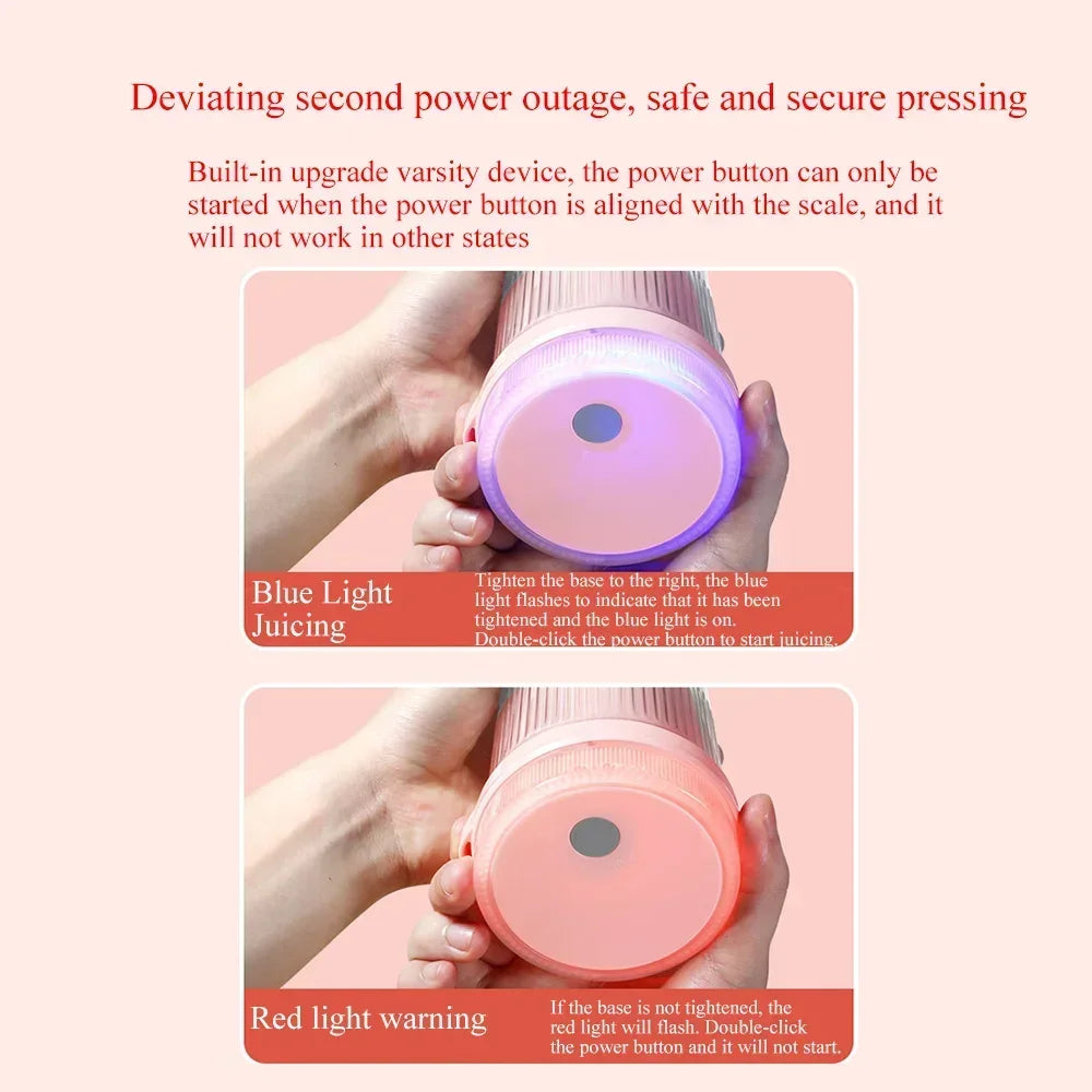 1pc 420ml Personal Size Blender, Portable Blender, Battery Operated USB Blender, Smoothies  Blender Bottle  Portable Juicer