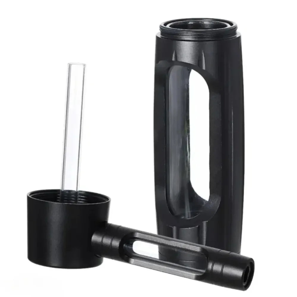 Handheld Smoking Pipe Grass Hookah Set with Dry Burning Glass Tobacco Bowl Cigarette Filters Shisha Pipes Smoke Accessories