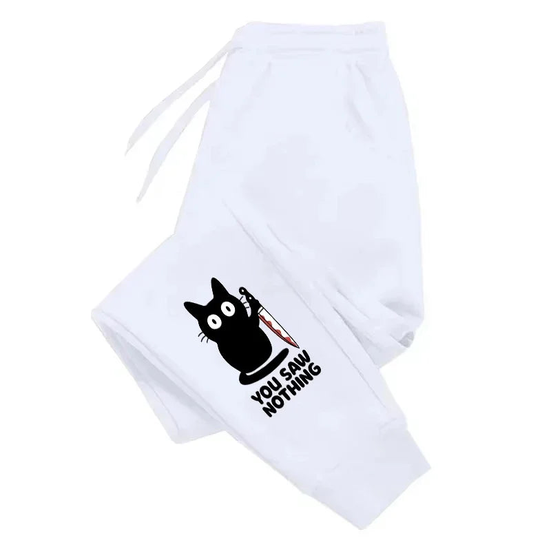 Trousers Versatile Womens Sweatpants Cute Cat Print Pants Gym Sports Casual Tracksuit Trousers Jogging Man Pants Hot Sales 2025