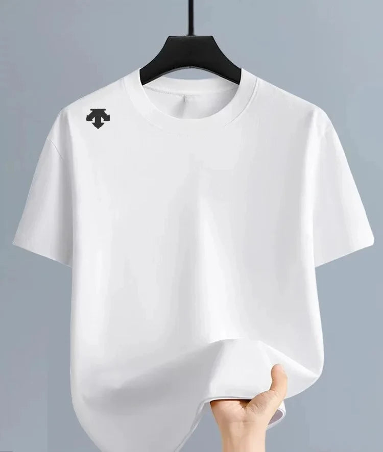 100% Pure Cotton Summer Men's Short-sleeved T-shirt Design High-quality Printed Fashionable Comfortable and Casual Sports Top