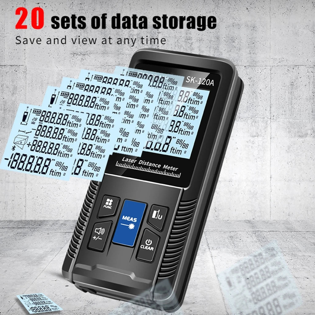 1PC Portable Handheld Lasers Measure Tape Tool Digital Display Distance Meter Intelligent Rangefinder 40m 50m 70m 100m 120m
