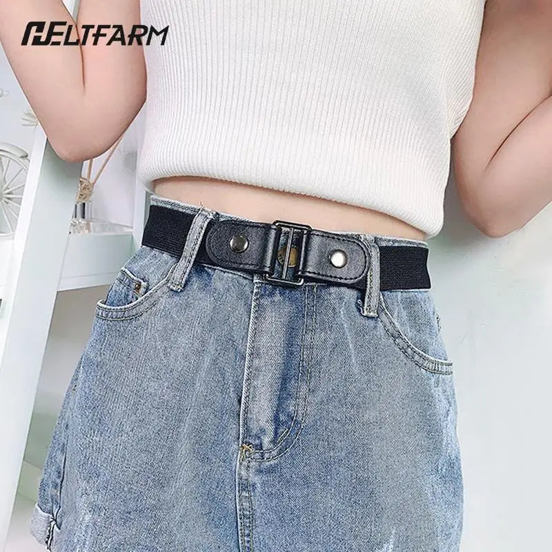 Buckle-Free Waist Belt For Jeans Pants,No Buckle Stretch Elastic Waist Belt For Women/Men,No Hassle Belt