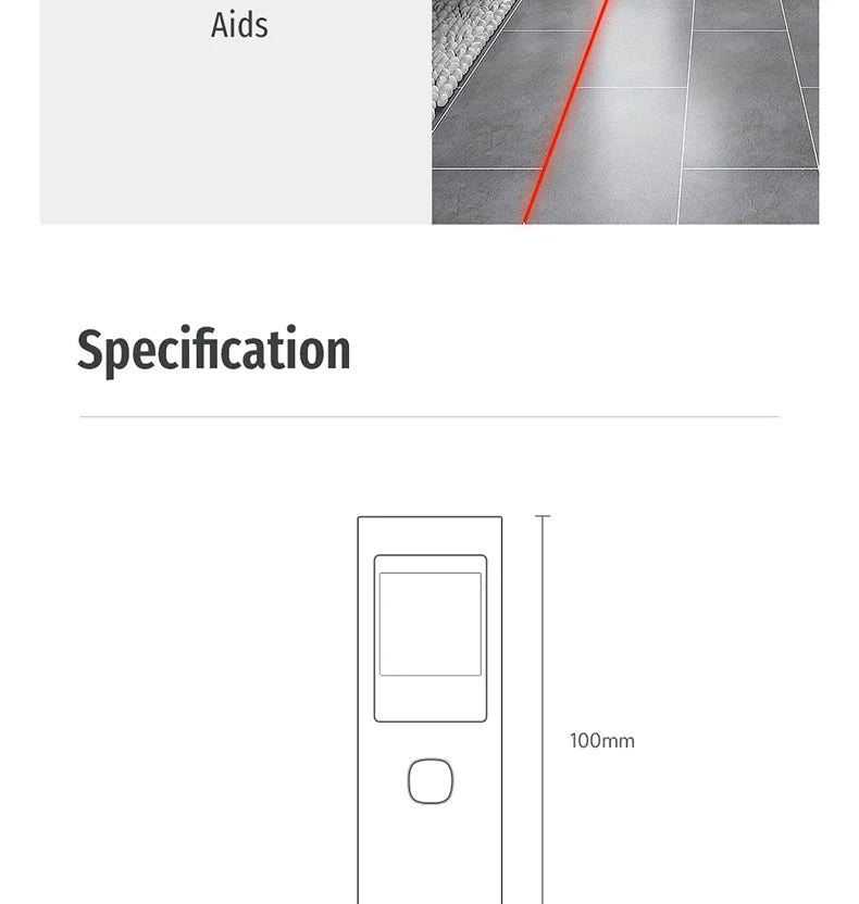 DUKA ATuMan Mini Laser Rangefinder LS6 40m Distance Angle Meter Measuring Tools Portable Rechargeable with Laser Line Marker