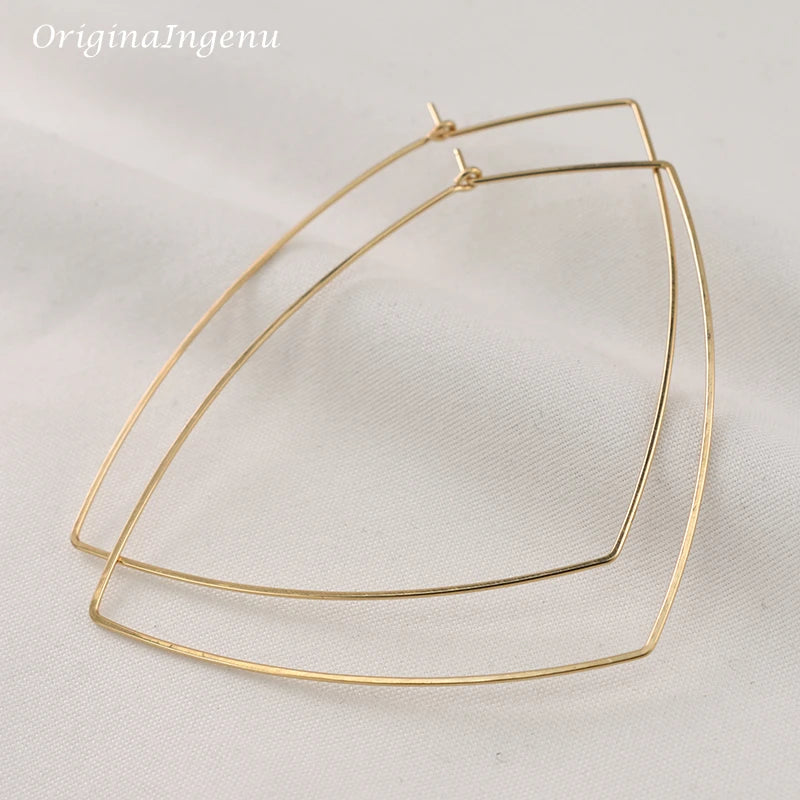 Sterling Silver Triangle Earrings Handmade Jewelry Gold Filled Oorbellen Brinco Vintage Jewelry Pendientes Earrings For Women