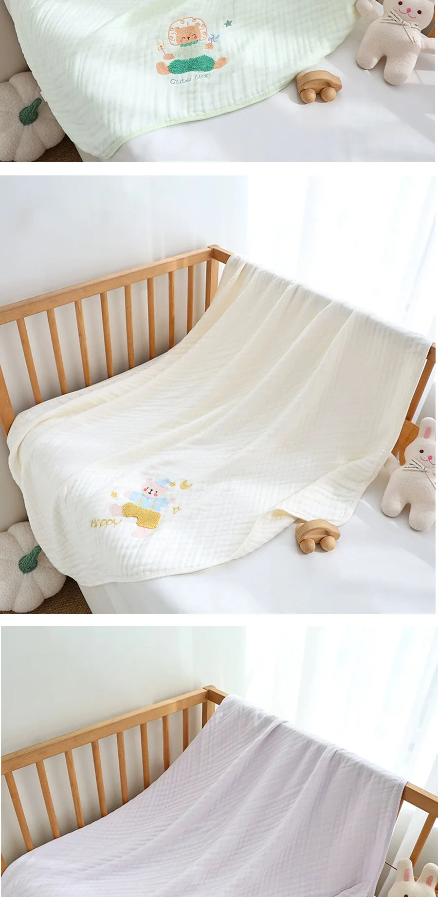 Baby Bath Towel for NewbornsAGauze-like Blanket Wrap Single Children's Bath Towel Infant Six-layer Ultra-soft Bath Towel