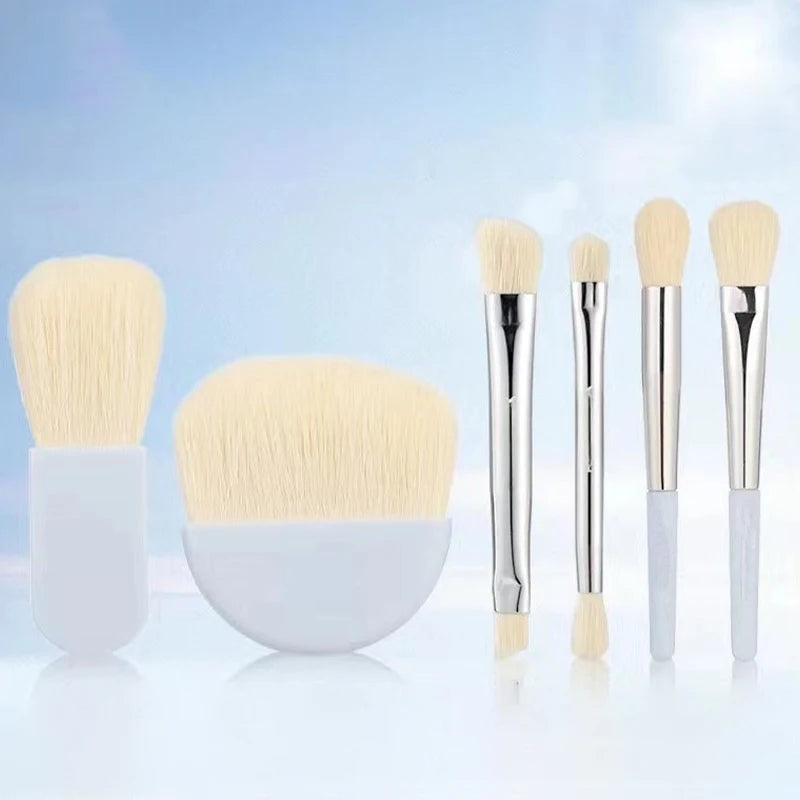 6pcs Mini Makeup Brush Set Powder Eyeshadow Foundation Blush Concealer Beauty Makeup Tools Brush Professional Supplies
