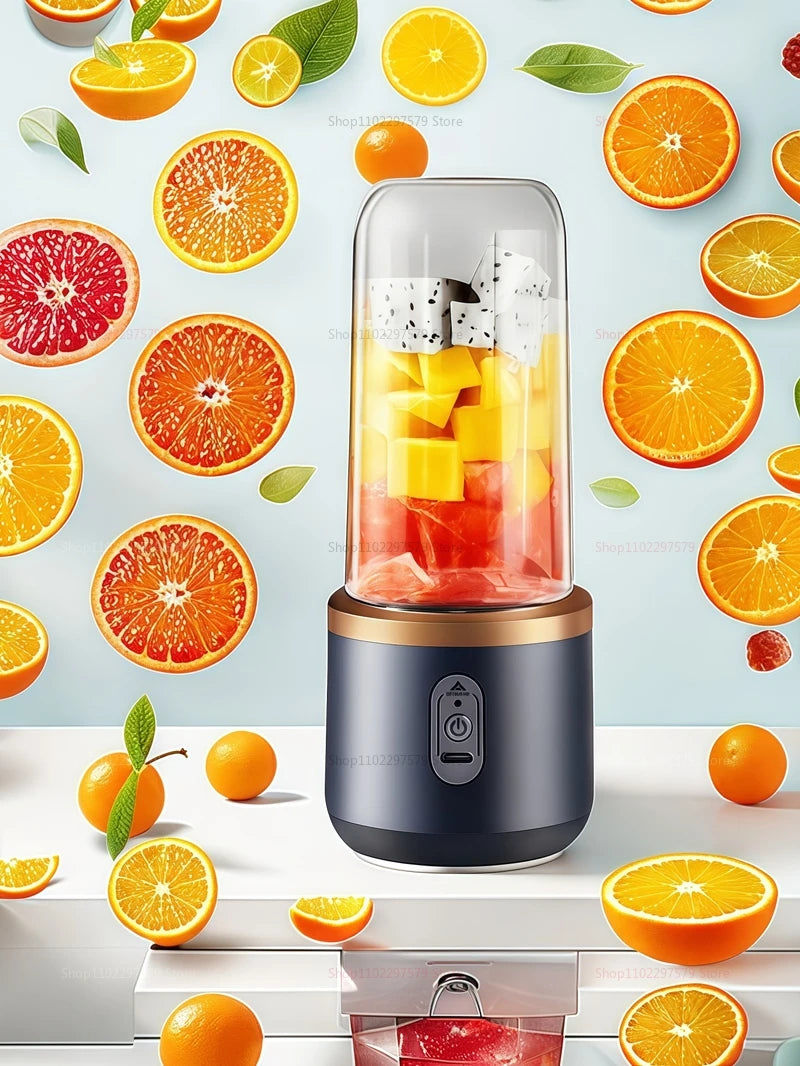 40W Portable Blender Cup with Sharp Blades 1500mAh Battery Double Cups Juicer for Smoothie Juice Shakes Travel Picnic Home Use