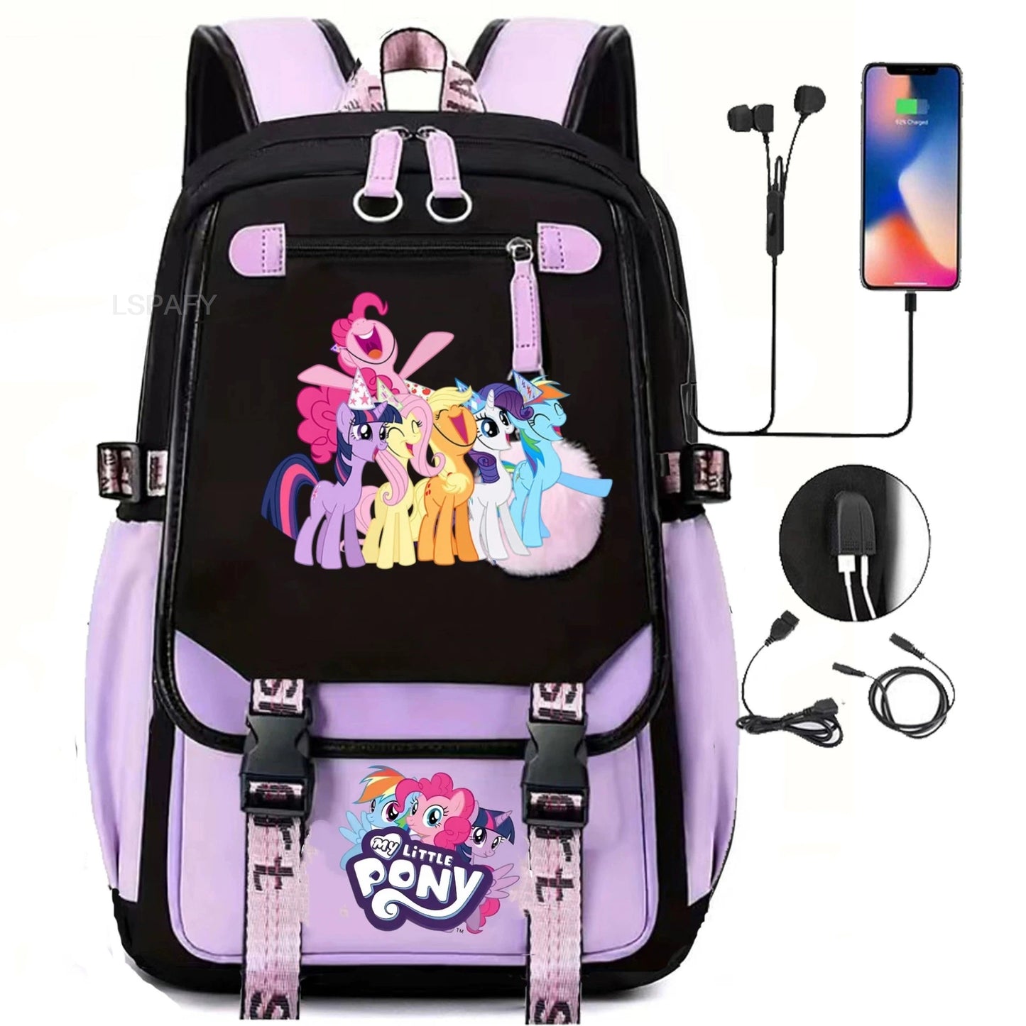 My Little Pony SchoolBags Fashion Boys Girls Backpack Rucksack Casual Travel Multipocket Book Bags New Semester Gift