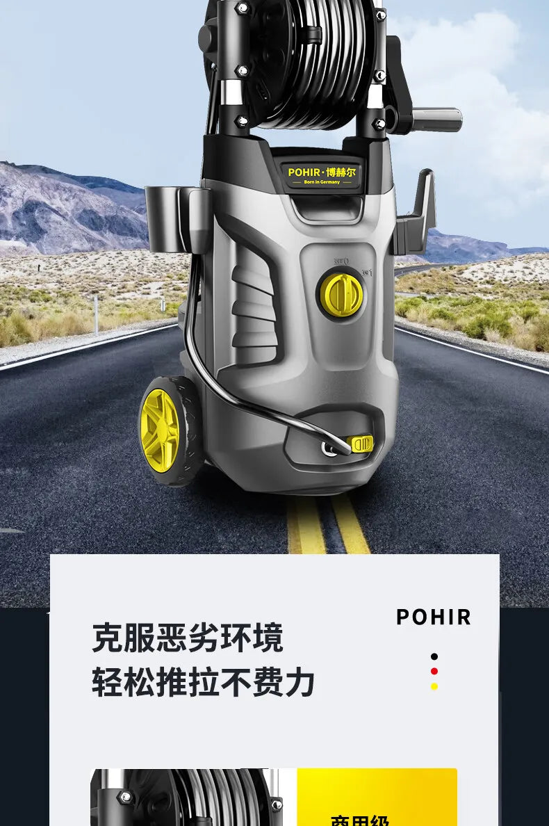 High Pressure Washer 130Bar 220V Home Use with Built in Reel Storage High Power 1800W for Cars & Floors Efficient Cleaning Power